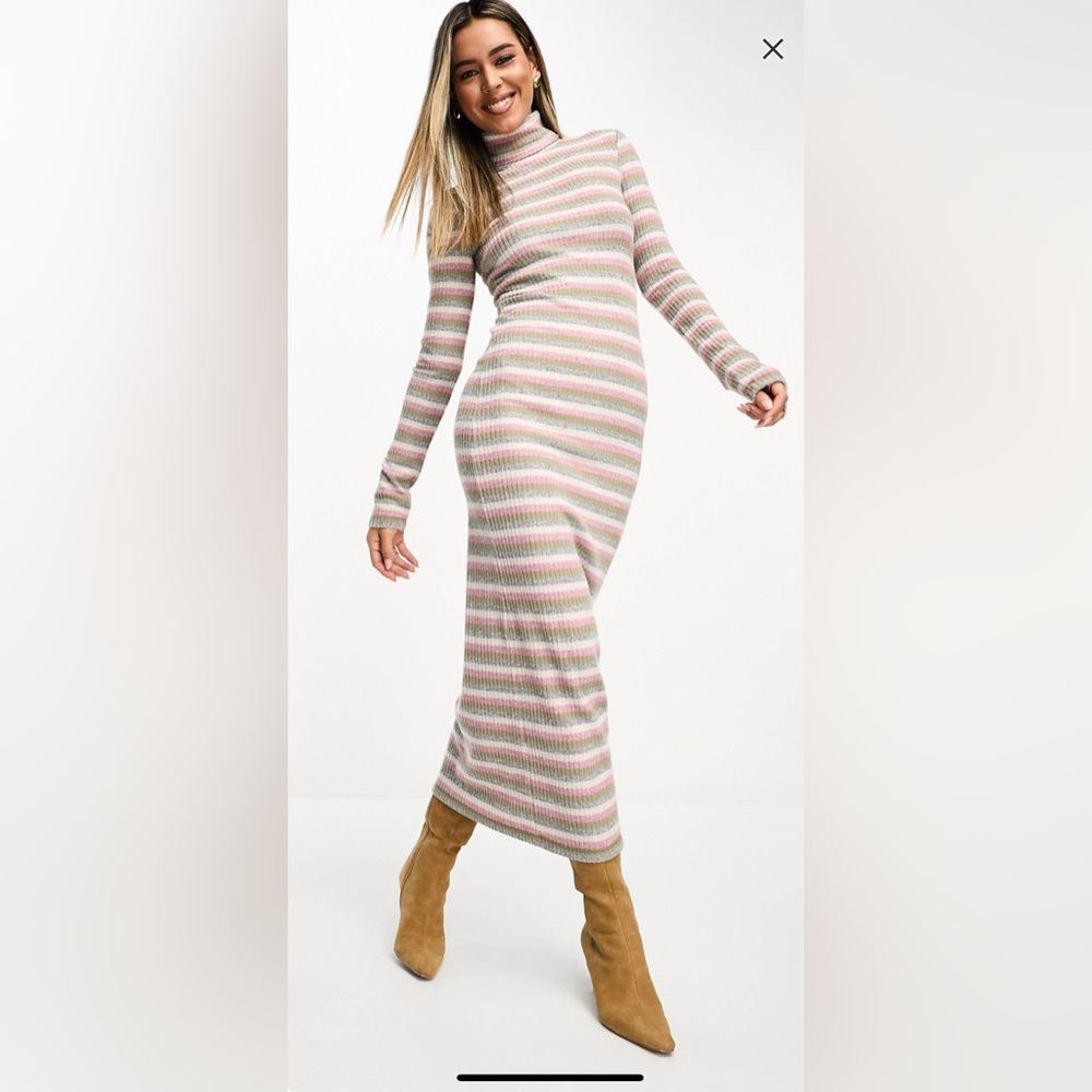 ASOS Design Roll Neck Dress - Picture 2 of 7